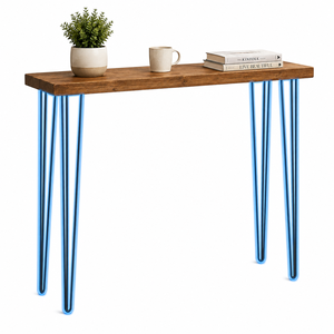40" Hairpin <b>Table</b> Legs 3 Robs Set 4 880lb Loading Black Heavy Duty Stainless Steel Modern DIY Dining Desk OEM ODM EDPTBL022 - Product Image 1