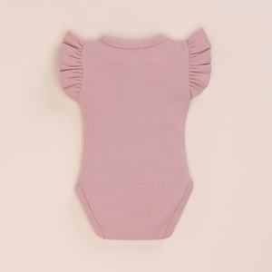 ชุดบอดี้สูทแขนสั้นยืดหยุ่นไม้ไผ่ออร์แกนิคสีชมพูบลัช - Product Image 2