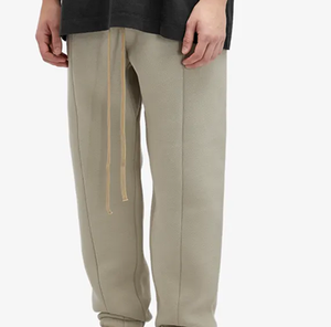 <b>Men's</b> Khaki Cotton Sweatpants Elastic Waist Drawstring Casual Pants Autumn Wear Wholesale - Product Image 1