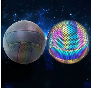 Ballon de volley-ball extérieur en PVC durable à motif hexagonal arc-en-ciel pour sports de plage adultes - Product Image 4