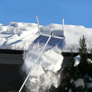 Rastrillo telescópico ligero de 20/21 pies para nieve, herramienta eficiente para la limpieza y eliminación de nieve del techo - Product Image 4