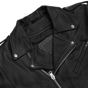 Factory Custom Cowhide Genuine Leather <b>Jacket</b> Men's Fashion Old Collar <b>Biker</b> <b>Jacket</b> Spring and Autumn New Style <b>Jacket</b> - Product Image 6