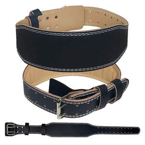 High Performance Genuine Leather Fitness <b>Training</b> and Sport <b>Weight</b> Lifting Adjustable Black Color Bodybuilding Cross Fit Belt - Product Image 4