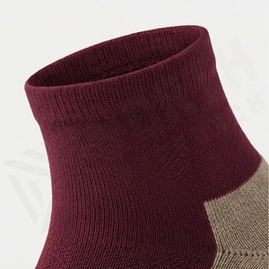 Burgundy Ankle <b>Socks</b> Breathable Polyester Spandex <b>Running</b> Sports <b>Socks</b> for Adults Summer Wear - Product Image 6
