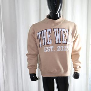 Sudadera THE WELL con cuello simulado, 450 GSM, bordado con nombre personalizado, corte holgado, 100% algodón, felpa francesa. - Product Image 4