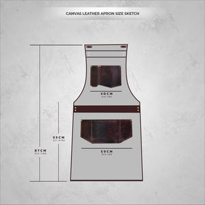 Delantal de Lona Encerada de Lujo con Cremallera y Correa Ajustable para Chef, Barbacoa, Barista, Barbero, Carpintería, Taller, Equipo Utilitario LCA-0003 - Product Image 6