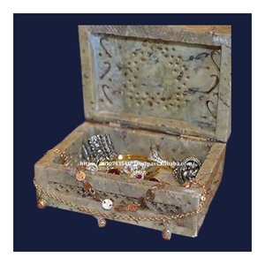 Boîtes à Bijoux en Marbre Poli Fabriquées à la Main avec Logo Personnalisé Qualité Durable Stéatite Naturelle Nouvelle Tendance Cadeau de Mariage Fait Main - Product Image 4