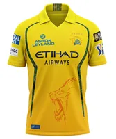Maillot de cricket CSK IPL 2026 personnalisé en polyester, col en V, sans manches, respirant, séchage rapide, pour l'été, tenue de supporter RCB