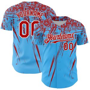 Maillot de baseball respirant à boutons, design personnalisé, manches courtes, antibactérien, toutes saisons - Product Image 5