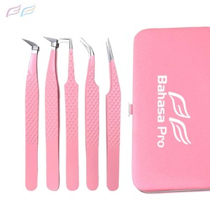 แหนบต่อขนตาปลายไฟเบอร์เคลือบสีพรีเมียม พร้อมบริการ OEM สำหรับผู้นำเข้าผลิตภัณฑ์ความงามโดย Bahasa Pro - Product Image 1