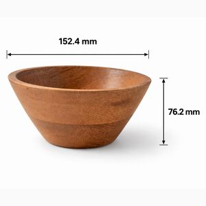 Tazón de Madera para Ensaladas, Tazón Decorativo para Frutas, Bocadillos, Cereales, Sopa, Uso en el Hogar, Cafetería, Restaurante - Product Image 3