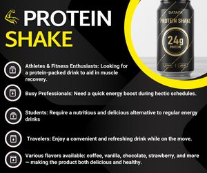Shake protéiné au lactosérum certifié HALAL BRC ISO HACCP - 24g de protéines, saveur vanille, nutrition sportive, boisson prête à l'emploi - Product Image 6