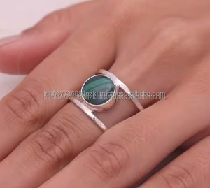Anillo bohemio de Plata de Ley 925 más vendido con piedras preciosas, piedra natal de abril, joyería hecha a mano para fiesta, regalo de aniversario para esposa - Product Image 4