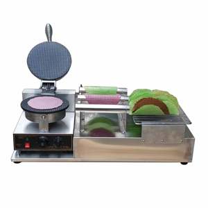 Kolice Taco-120, machine à gaufres électriques à trois moules pour desserts et cornets de style taco - Product Image 2