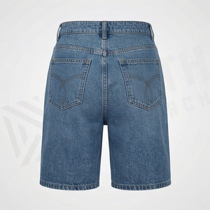 Shorts en jean déchiré taille haute skinny personnalisables pour femme – Collection été – Style décontracté et tendance - Product Image 2