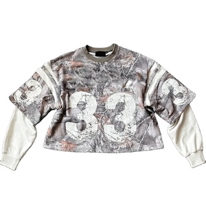 Nouveau design de t-shirt à manches longues imprimé DTG avec logo personnalisé t-shirt 100% coton délavé à l'acide double couche vintage surdimensionné et lourd pour hommes - Product Image 5