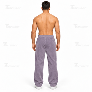 Pantalon de jogging moderne coupe ample pour homme, mélange coton polyester 360 GSM, léger, décontracté, streetwear, survêtement, entraînement sportif, OEM - Product Image 4
