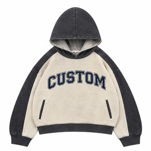 Sudadera con Capucha Bordada Personalizada para Hombre, Estilo Urbano Oversize, Algodón French Terry, Diseño con Bolsillos, Prenda de Otoño - Product Image 3