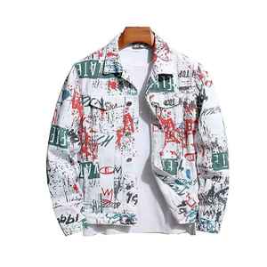 Premium Casual Custom Sublimation Printing Finish High Street Style 100% Cotton <b>Denim</b> <b>Jacket</b> For Men - Product Image 1
