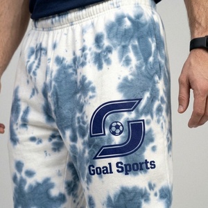 Pantalones Deportivos Tie Dye para Hombre, Cintura Elástica, Casuales, Azules y Blancos con Estampado, Transpirables, de Punto Medio, Estilo Primavera - Product Image 5