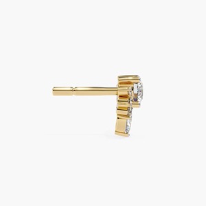Pendientes de Oro Sólido de 14K con Diamantes Cultivados en Laboratorio, Diseño Floral de Copo de Nieve, 16 Piedras, 0.65CT de Peso Total, Minimalistas, para Regalo - Product Image 4