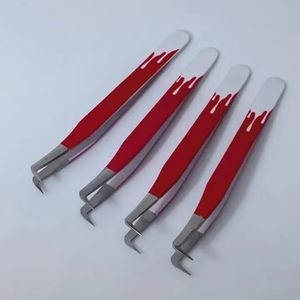 Pinzas de Acero Inoxidable Sólido de Alta Calidad Profesional para Extensión de Pestañas con Logotipo Personalizado - Product Image 2