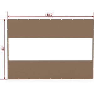 Heavy Duty 18 oz impermeabile PVC poliestere trasparente pannello tenda per mobili da esterno resistente alle intemperie schermo di Privacy - Product Image 6