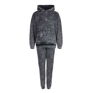 Ensemble de survêtement décontracté pour femmes en coton 100% de haute qualité, respirant, à séchage rapide, respectueux de l'environnement, avec sweat-shirt et pantalon de jogging - Product Image 4