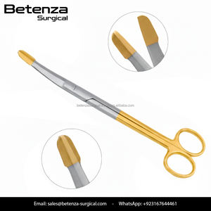 กรรไกรยกกระชับใบหน้า Solz Gold Tip Manual Stainless Steel Tungsten Carbide - ชุดเครื่องมือสำหรับศัลยกรรมตกแต่งใบหน้า ใบมีดโค้ง 20 ซม. - Product Image 5