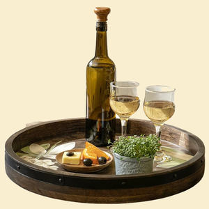 Bandeja de Servicio Floral de Madera de Lujo Aaliyan Impex, Acabado Artesanal Elegante para Hoteles Premium, Resorts, Restaurantes de Alta Cocina, Estilo Moderno - Product Image 3