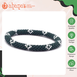 Bulk Exporting Premium Quality Made in Nepal Trendy Design Handmade Crochet <b>Needle</b> Multi Colors Women's Glass <b>Beads</b> Bracelets - Product Image 2