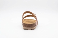 Sandales plates Dlords Harlow en daim rose, bout ouvert, fermeture à enfiler, semelle intermédiaire en EVA, semelle extérieure en caoutchouc, coussin d'air, légères, chaussures d'été