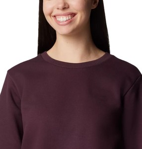 Sudaderas con Logotipo Bordado Personalizado, Color Morado Oscuro, Cuello Redondo, para Mujer, de Felpa Gruesa, Fabricadas en Fábrica - Product Image 5