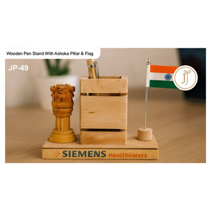 Support à stylos en bois personnalisé de qualité supérieure - Produit de bureau promotionnel pour le Nouvel An chinois et Halloween - Product Image 1