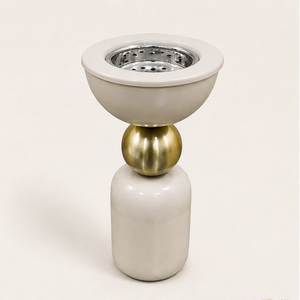 Classic Minimalist Arabic Mabkhara Luxury Metal <b>Oud</b> <b>Bakhoor</b> Burner Wholesale Ceramic Scent Holder For Ramadan Home Decor Gift - Product Image 3