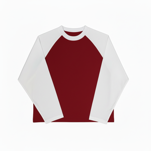 Camisetas de manga larga raglán de color sólido y alta calidad, top corto para mujer, camiseta personalizada estilo béisbol para damas. - Product Image 1