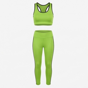 Conjunto Deportivo de Dos Piezas para Mujer, Leggings de Cintura Alta sin Costuras para Gimnasio y Yoga, Conjunto de Sujetador Deportivo Estampado, Ropa Deportiva para Correr y Hacer Ejercicio - Product Image 1