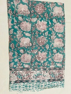 Hand Block Printed Eco-Friendly Breathable 1 Piece Women Pareo <b>Wrap</b> <b>Beach</b> Party Wear Scarfs Floral Multi Color - Product Image 3