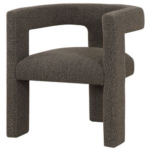 McKinley Chocolate Brown Boucle <b>Upholstered</b> Accent Side <b>Chair</b> for Living Room - Product Image 3