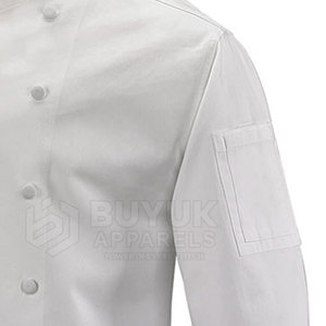 Chaqueta de Chef Profesional Ligera, Transpirable, Antimanchas, de Poliéster/Algodón, con Cierre de Botones, para Restaurante, Bar, Manga Larga, Ropa de Cocina - Product Image 3