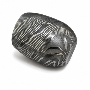 Jexmoo Pipa de Fumar de Acero de Damasco de Lujo Hecha a Mano, Reutilizable, con Funda de Cuero, Regalo para Papá, Esposo, Novio - Product Image 5