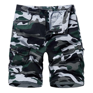 Pantalones Cortos Cargo para Hombre, Color Sólido, Largos hasta la Rodilla, con Efecto Desgastado y Salpicaduras de Pintura, Estilo Urbano, Cierre con Cordón, 100% Algodón, Ecológicos, de Secado Rápido - Product Image 4