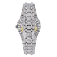 Reloj de Cuarzo Analógico de Acero Inoxidable para Hombre, Edición Limitada, Personalizado, con Diamantes Moissanite VVS, Estilo Hip Hop, Correa de 20 mm, Cristal