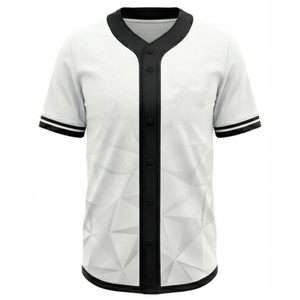 Maillot de baseball personnalisé à rayures sublimées, faible MOQ, 100 % polyester, séchage rapide, vêtements de sport, nom/numéro personnalisés - Product Image 1