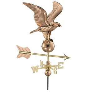 Indicador de Viento de Cobre con Brújula, Adorno de Jardín para Exteriores, Estilo Vintage, Acabado Pulido, Personalizable - Product Image 1