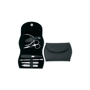 Wholesale 8-Piece German Stainless Steel Manicure Pedicure Kit Nail <b>File</b> Scissor Pusher Beauty Set PU Zipper Case <b>Box</b> Packaging - Product Image 3