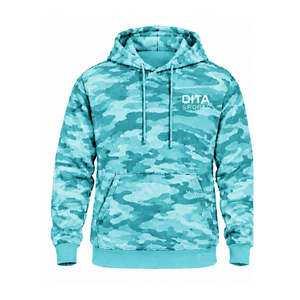 Sweat à capuche Aqua Camo pour homme, personnalisé, imprimé camouflage, en polaire, avec poche kangourou, cordon de serrage, manches longues, décontracté - Product Image 1