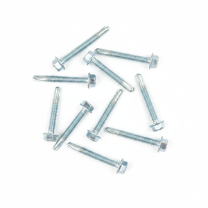 Premium Carbon Steel Hex Washer Head Self-Drilling <b>Screws</b> (Metric/Inch) Zinc Coated Class 8 Heavy Duty Corrosion Resistant - Product Image 1