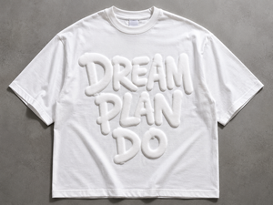 เสื้อยืดโอเวอร์ไซส์พิมพ์ลาย Dream Plan Do Puff แขนสั้น คอกลม สไตล์ลำลอง สตรีทแวร์ สำหรับผู้ชาย ผ้าฝ้ายเจอร์ซีย์ถัก 100% - Product Image 1