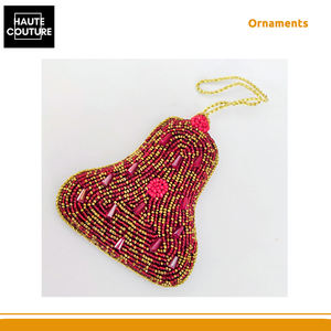 กระดิ่งคริสต์มาสขนาดใหญ่ 11 ซม. ผลิตในอินเดีย ปักลายด้วยมือ สำหรับตกแต่งบ้านในช่วงเทศกาล - Product Image 3